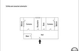 2 camere, 54 mp utili, terase, garaj subteran, gradina, zona strazii Campului