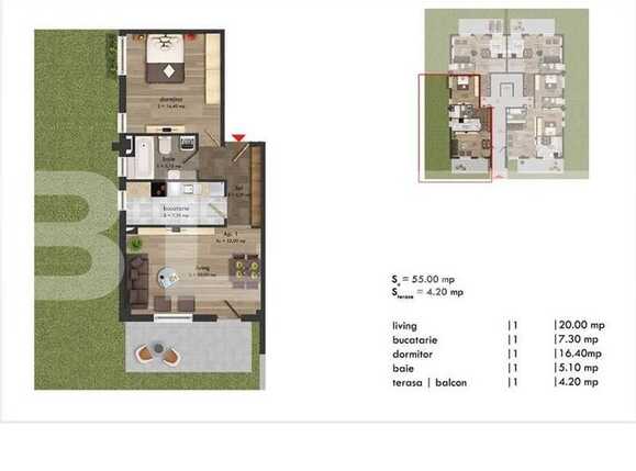 Apartament de vânzare 2 camere Bună Ziua - 16453AV | BLITZ Cluj-Napoca | Poza1