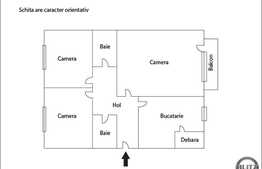 3 camere, 68 mp utili, decomandat, partial mobilat, zona strazii  Pasteur!