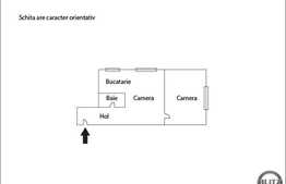 Vanzare apartament 2 camere, 26,2 mp, parcare, zona Hermes