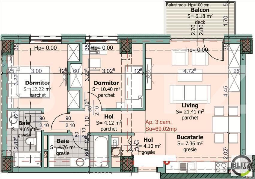 Apartament de vânzare 3 camere Central - 16486AV | BLITZ Cluj-Napoca | Poza6