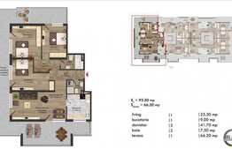 4 camere, 93,50 mp, terasa, semifinisat, zona strazii Buna Ziua