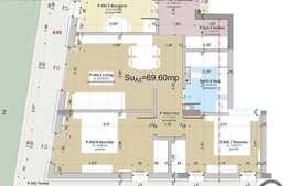 De vanzare apartament cu 3 camere, 69,60 mp, semifinisat, zona Sigma Center