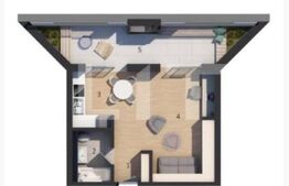 Apartament semidecomandat, 52 mp, lift, parcare subterana, zona Vivo
