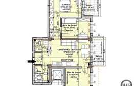 Vanzare apartament 4 camere, 67,87 mp, logie, balcon, semifinisat!