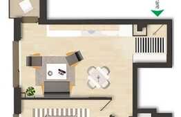 Apartament 2 camere, semifinisat, 42 mp, zona linistita