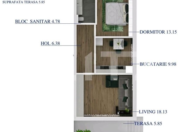 Apartament de vânzare 2 camere Sanpetru - 165294AV | BLITZ Brașov | Poza12