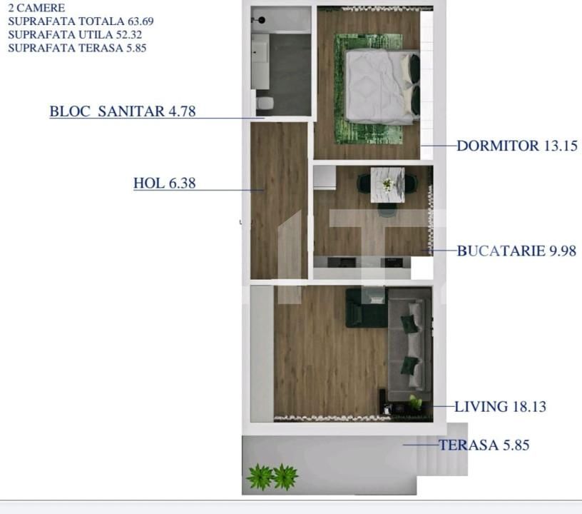 Apartament de vânzare 2 camere Sanpetru - 165294AV | BLITZ Brașov | Poza12