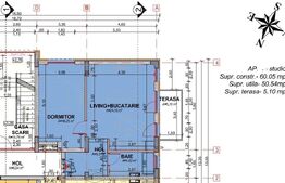 Studio cu 2 camere, de vanzare, in Sanpetru - Brasov