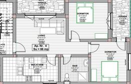 Oportunitate, apartament 3 camere, 73mp, plus pod, TVA inclus 