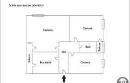 Vanzare apartament cu 3 camere, 75 mp, terasa 80 mp, loc parcare