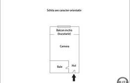 De vanzare garsoniera, 28 mp, boxa subsol, zona strazii Parang