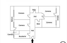 Vanzare apartament 4 camere, decomandat, 81.5 mp utili, zona Big