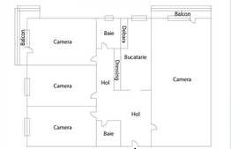De vanzare apartament 4 camere, 77 mp, boxa subsol, zona Expo Transilvania
