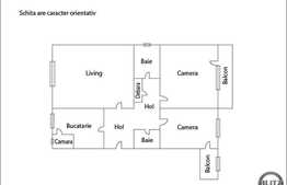 De vanzare apartament cu 3 camere, 66 mp, boxa subsol, zona Kaufland