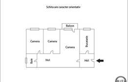 De vanzare apartament 3 camere, 52 mp, boxa subsol, zona strazii Mehedinti