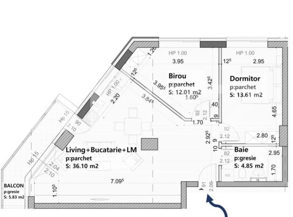 Apartament de vânzare 3 camere Tractorul - 165953AV | BLITZ Brașov | Poza6