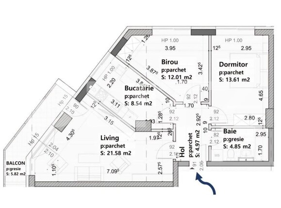 Apartament de vânzare 3 camere Tractorul - 165954AV | BLITZ Brașov | Poza3