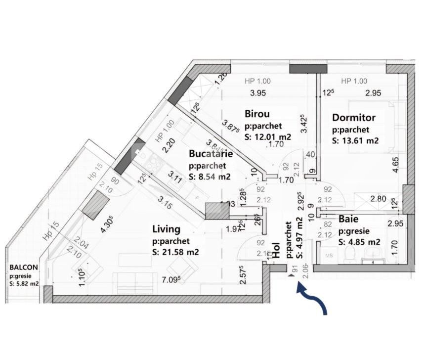 Apartament de vânzare 3 camere Tractorul - 165954AV | BLITZ Brașov | Poza3