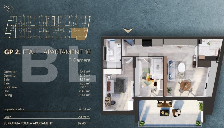 Apartament de vânzare 3 camere Marasti - 165989AV | BLITZ Cluj-Napoca | Poza2