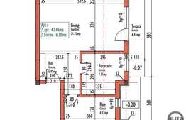 Vanzare apartament 1 camera, 42,46 mp, semifinisat, imobil nou,  zona Lidl