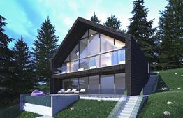 Cabana moderna, 6 camere, 400 mp, zona Muntele Rece