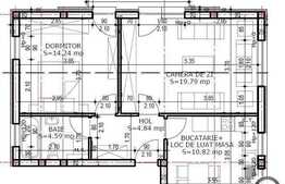 Vanzare apartament 2 camere, 54 mp, semifinisat, zona linistita