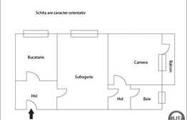 Apartament de vanzare, in zona Piata Hermes, 2 camere , suprafata 46 mp utili