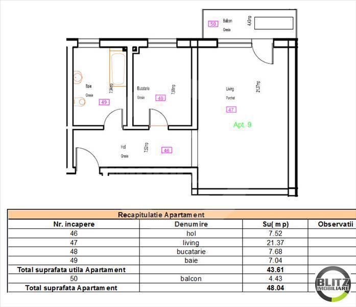 Apartament de vânzare 2 camere Gheorgheni - 1665AV | BLITZ Cluj-Napoca | Poza1