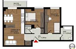 Vanzare apartament 3 camere, 74 mp, semifinisat, zona Iulius Mall