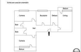 De vanzare apartament 3 camere, 68 mp, decomandat, zona strazii Aurel Vlaicu