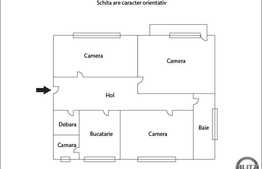 Vanzare apartament 3 camere, 64 mp, decomandat, garaj, zona strazii Bucegi