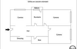 Vanzare apartament 3 camere, 62 mp, decomandat, zona strazii Mehedinti