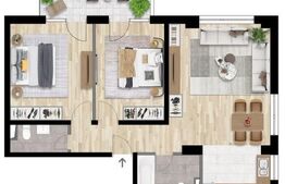 Apartament 3 camere, 70 mp, 2 bai, constructie noua, zona Iulius 