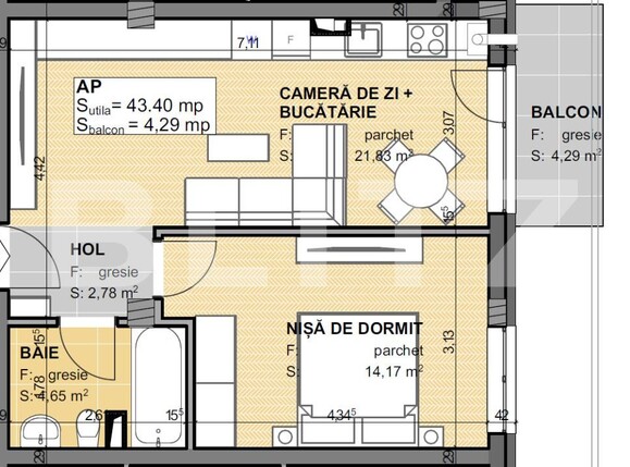 Apartament de vânzare 2 camere Apahida - 167147AV | BLITZ Cluj-Napoca | Poza2