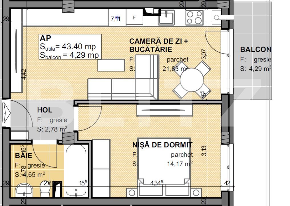 Apartament de vânzare 2 camere Apahida - 167147AV | BLITZ Cluj-Napoca | Poza2