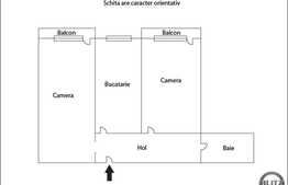De vanzare 2 camere, 60 mp, decomandat, zona TERRA! Cu parcare!