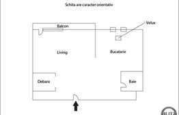 Vanzare mansarda cu 1 camera, 34 mp, balcon, zona strazii Florilor!