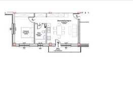 2 camere, 45.95 mp, balcon! Semifinisat! Zona strazii Teilor!