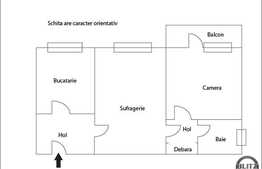 Apartament 2 camere de vanzare, 47 mp utili, zona Piata Hermes