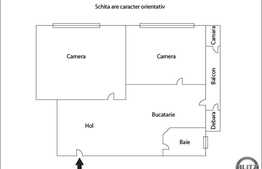 Vanzare apartament cu 2 camere, 50 mp, balcon! Zona strazii Eroilor!