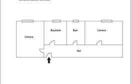 2 camere de vanzare, 44 mp utili, imobil izolat termic
