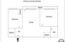 Vanzare apartament 2 camere, 47 mp, parcare, zona strazii Aleea Baisoara