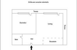 De vanzare 2 camere, 46 mp, terasa 18 mp! Cu parcare! Zona LIDL!