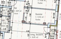 Apartament 3 camere, 2 bai, 71,42 mp, semifinisat, TVA inclus, zona Mărăști