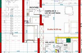 Apartament cu o camera semifinisat, 36 mp, Et 2 cu balcon, zona Eroilor