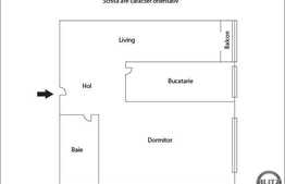 Apartament 2 camere, 59,90 mp, semifinisat, zona strazii Taietura Turcului