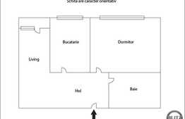 Vanzare 2 camere, 50,90 mp, semifinisat, zona strazii Taietura Turcului
