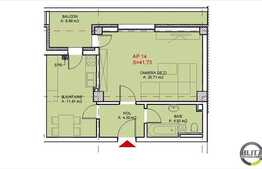 Vanzare garsoniera 41,73 mp, semifinisata, zona Iulius Mall