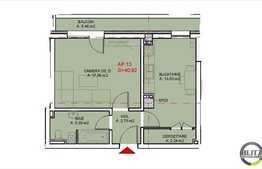 Vanzare garsoniera 40,92 mp, semifinisata, zona Iulius Mall